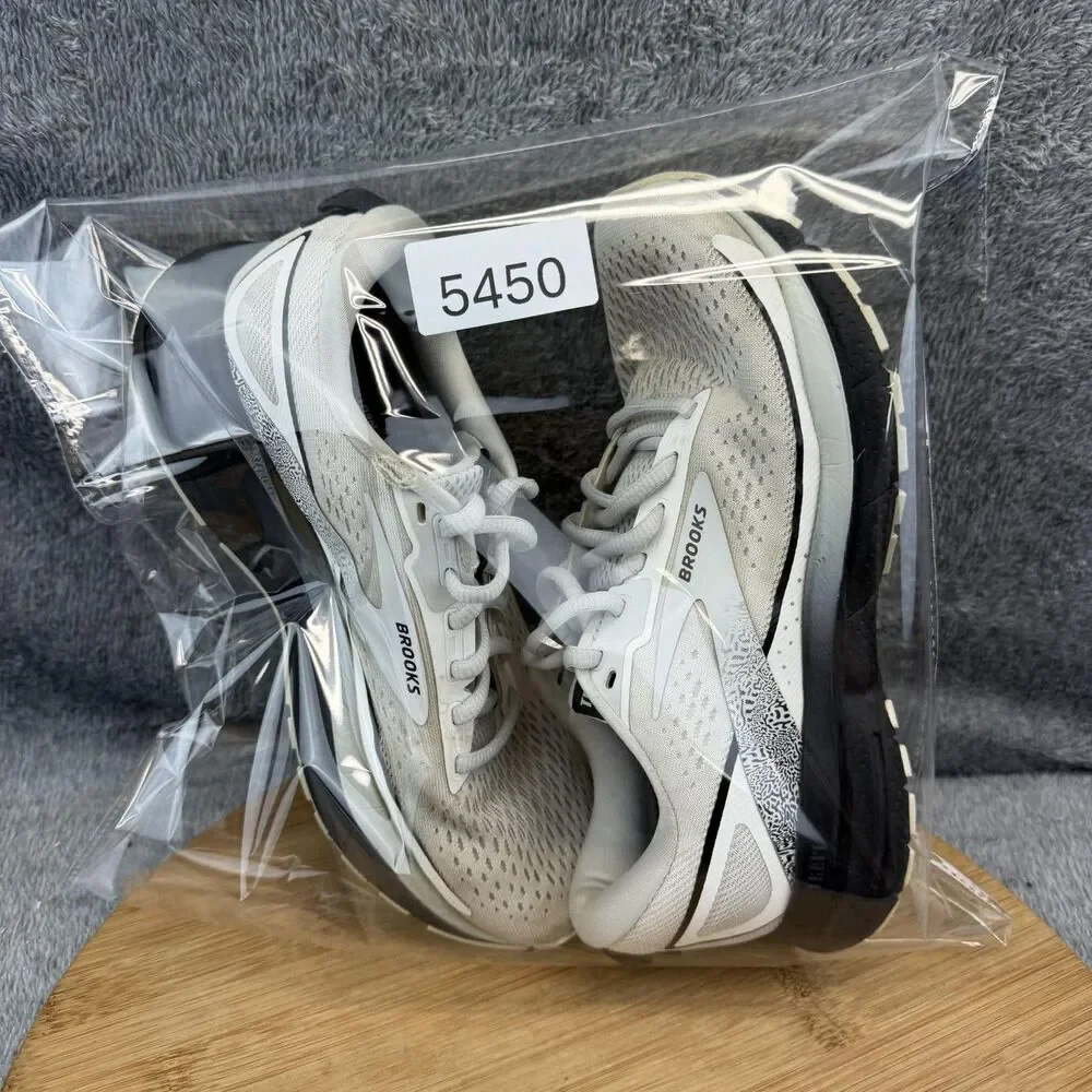 Brooks Trace 3 Shoes Womens Size 6 White Black Mesh Running Sneakers 1204011B191